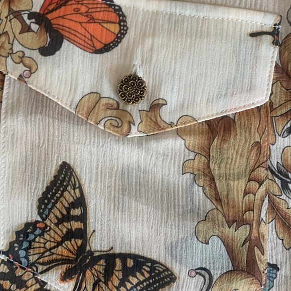 The Kooples Silk Butterfly Sheer Blouse Size XS - Picture 6 of 14
